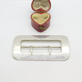 Victorian Sterling Silver Belt Buckle 1898 London Antique William Hutton & Sons