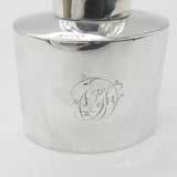 Victorian Sterling Silver Tea Caddy Antique 1895 Sheffield Monogram