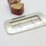 Victorian Sterling Silver Belt Buckle 1898 London Antique William Hutton & Sons