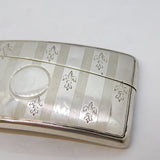 Edwardian Sterling Silver Fleur de Lis Pattern Card Case Antique 1909 Chester