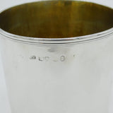 George IV Sterling Silver Parcel Gilt Beaker Cup Antique 1825 London