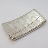 Edwardian Sterling Silver Fleur de Lis Pattern Card Case Antique 1909 Chester