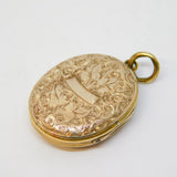 Victorian 9ct Gold Back & Front Black Enamel 'In Memoriam' Mourning Locket c1860