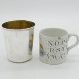 George IV Sterling Silver Parcel Gilt Beaker Cup Antique 1825 London