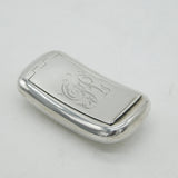 Edwardian Sterling Silver Curved Snuff Box Antique 1909 Birmingham
