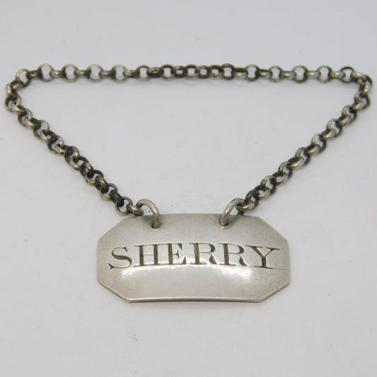 George III Sterling Silver Sherry Decanter Label Antique 1807 London