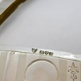 Edwardian Sterling Silver Fleur de Lis Pattern Card Case Antique 1909 Chester