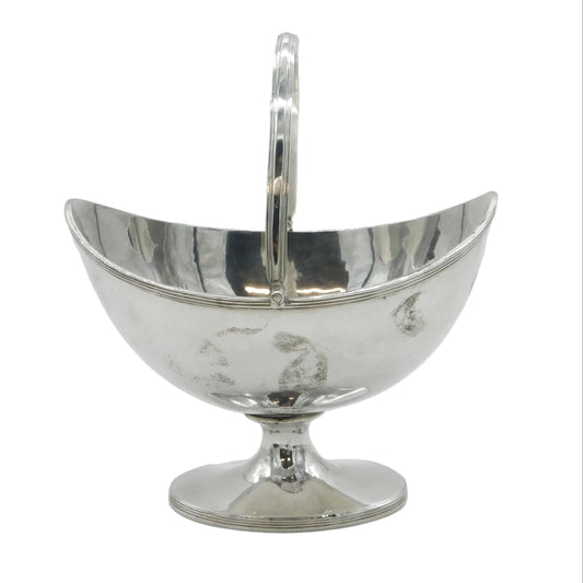 George III Sterling Silver Swing Handle Sugar Basket Antique 1797 London