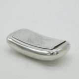 Edwardian Sterling Silver Curved Snuff Box Antique 1909 Birmingham