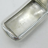 Edwardian Sterling Silver Curved Snuff Box Antique 1909 Birmingham
