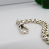 Victorian Sterling Silver Graduating Albert Watch Chain & Vesta 1892 Antique