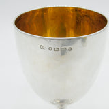 Victorian Sterling Silver Heraldic Crest Chalice Goblet Antique 1885 London