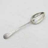 George III Sterling Silver Bright Cut Serving Spoon Antique 1789 London