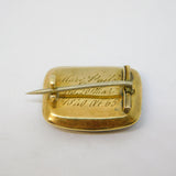 Victorian 15ct Gold, Enamel, Pearl Mourning Brooch 'Mary Poile, 1840' Antique