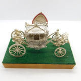 Cast Sterling Silver Royal State Coach Carriage Sculpture 1977 Birmingham