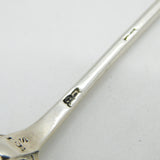 George II Sterling Silver Floral Pattern Mote Spoon Antique c1740 London