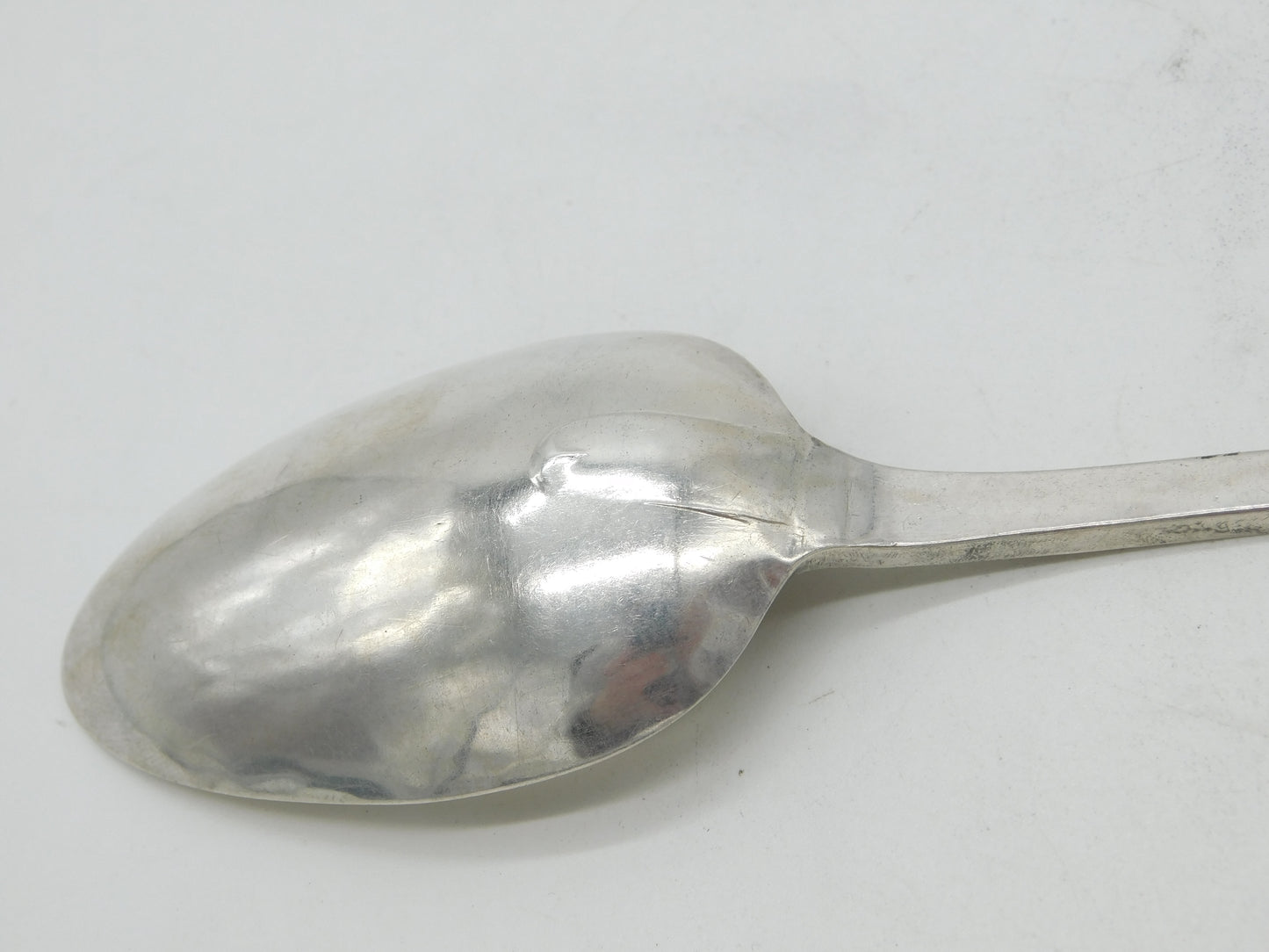 George III Sterling Silver Bright Cut Serving Spoon Antique 1789 London