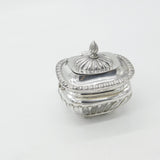 Edwardian Sterling Silver Fluted Tea Caddy Antique 1905 Birmingham