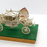 Cast Sterling Silver Royal State Coach Carriage Sculpture 1977 Birmingham