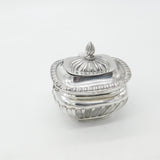 Edwardian Sterling Silver Fluted Tea Caddy Antique 1905 Birmingham