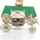 Cast Sterling Silver Royal State Coach Carriage Sculpture 1977 Birmingham