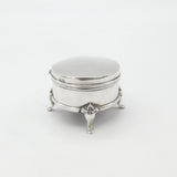 Edwardian Sterling Silver Paw Foot Ring or Trinket Box 1910 Chester Antique