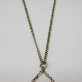 Art Nouveau Sterling Silver Guilloche Enamel, Pearl Drop Pendant Necklace c1890