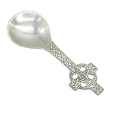 Scottish Sterling Silver Celtic Cross Tea Caddy Spoon Antique 1948 Glasgow