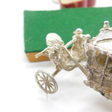 Cast Sterling Silver Royal State Coach Carriage Sculpture 1977 Birmingham