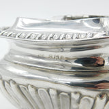 Edwardian Sterling Silver Fluted Tea Caddy Antique 1905 Birmingham