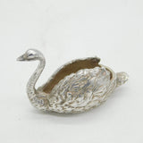Cast Sterling Silver Miniature Swan Figure Ornament Vintage 1970 Birmingham