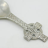 Scottish Sterling Silver Celtic Cross Tea Caddy Spoon Antique 1948 Glasgow