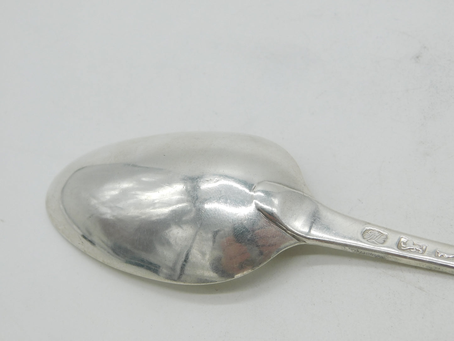 George III Sterling Silver Feather Edge Serving Spoon Antique 1765 London