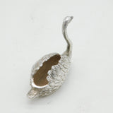 Cast Sterling Silver Miniature Swan Figure Ornament Vintage 1970 Birmingham