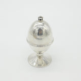 Danish Planished Sterling Silver Regal Egg Cup with Lid Antique c1920 Art Deco