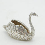 Cast Sterling Silver Miniature Swan Figure Ornament Vintage 1970 Birmingham