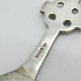 Scottish Sterling Silver Celtic Cross Tea Caddy Spoon Antique 1948 Glasgow