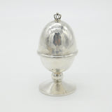 Danish Planished Sterling Silver Regal Egg Cup with Lid Antique c1920 Art Deco