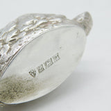 Cast Sterling Silver Miniature Swan Figure Ornament Vintage 1970 Birmingham