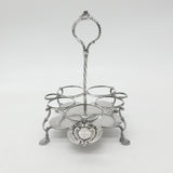 Georgian Sterling Silver Warwick Cruet Stand Crested 1770 London Antique