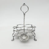 Georgian Sterling Silver Warwick Cruet Stand Crested 1770 London Antique