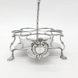 Georgian Sterling Silver Warwick Cruet Stand Crested 1770 London Antique