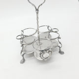 Georgian Sterling Silver Warwick Cruet Stand Crested 1770 London Antique