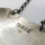 Victorian Sterling Silver Sherry Decanter Label Antique 1851 Birmingham G. Unite