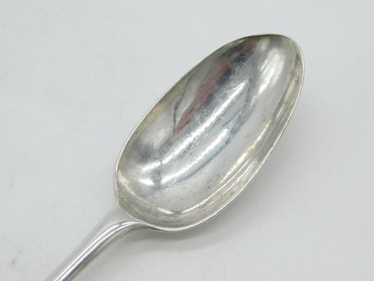 Queen Anne Britannia Silver Hanoverian Rat Tail Serving Spoon Antique 1702 London