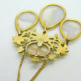 George III 9ct Gold Floral Pattern Blue Lace Agate Drop Pendant Antique c1820