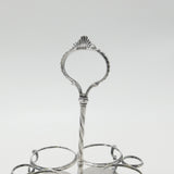 Georgian Sterling Silver Warwick Cruet Stand Crested 1770 London Antique