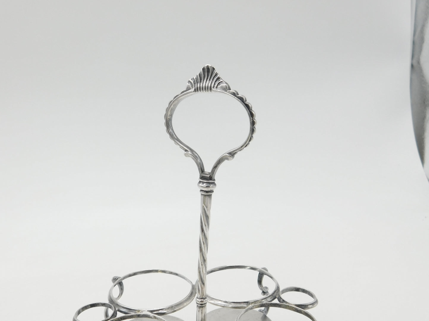 Georgian Sterling Silver Warwick Cruet Stand Crested 1770 London Antique