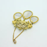 George III 9ct Gold Floral Pattern Blue Lace Agate Drop Pendant Antique c1820