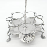 Georgian Sterling Silver Warwick Cruet Stand Crested 1770 London Antique